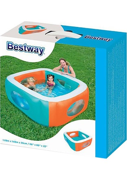 51132 Bestway Şeffaf Pencereli Kare Havuz