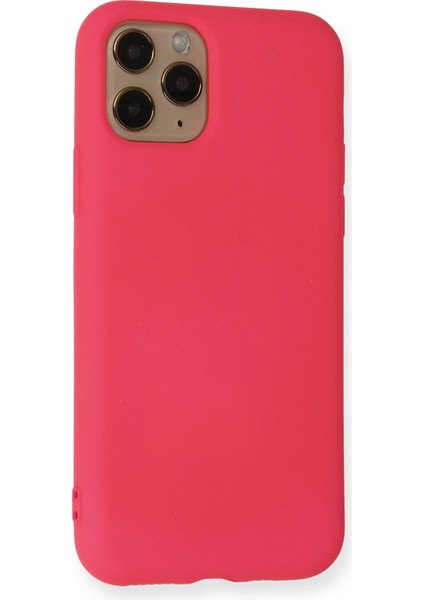 Apple Iphone 11 Pro Kılıf Nano Içi Kadife Silikon - Koyu Pembe modelleri