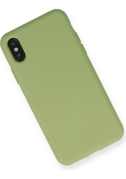 Apple Iphone x Kılıf Nano Içi Kadife Silikon - Yeşil fiyatları