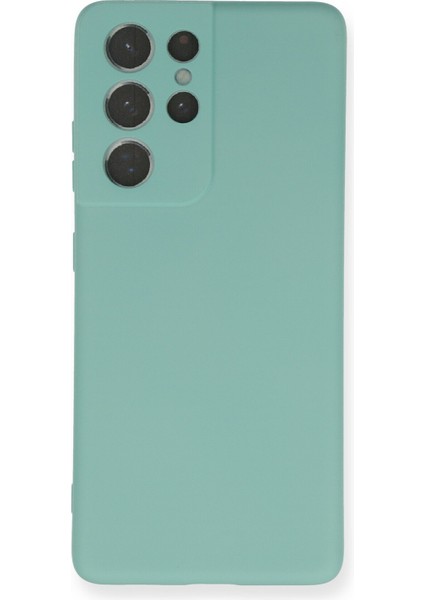 Samsung Galaxy S21 Ultra Kılıf Nano Içi Kadife Silikon - Turkuaz
