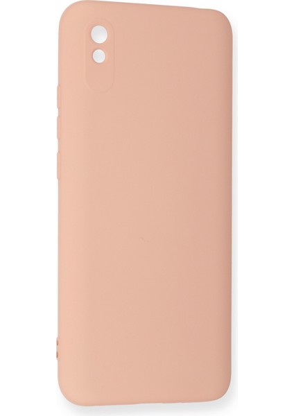 Xiaomi Redmi 9A Kılıf Nano Içi Kadife Silikon - Bej modelleri