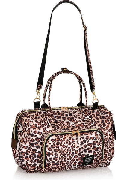 Baggage Bag Leopar Omuz Askılı Anne Bebek Bakım Çantası