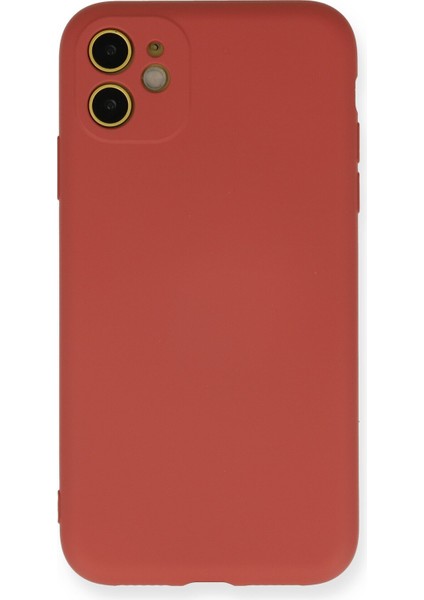 Apple Iphone 11 Kılıf Nano Içi Kadife Silikon - Kiremit