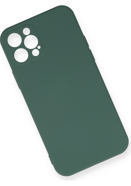 Apple Iphone 12 Pro Kılıf Nano Içi Kadife Silikon - Koyu Yeşil fiyatları