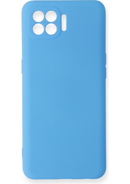 Oppo Reno 4 Lite Kılıf Nano Içi Kadife Silikon - Mavi
