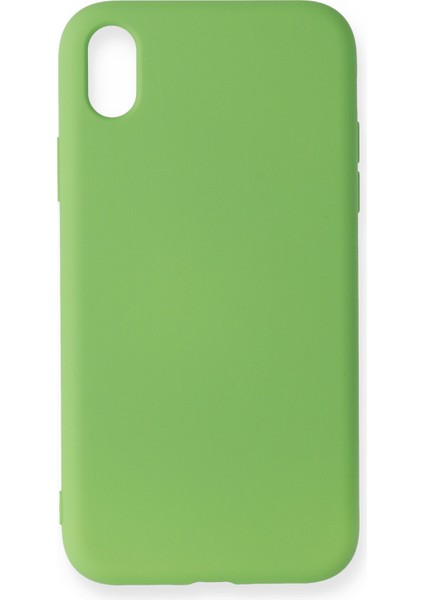 Apple Iphone Xr Kılıf Nano Içi Kadife Silikon - Yeşil
