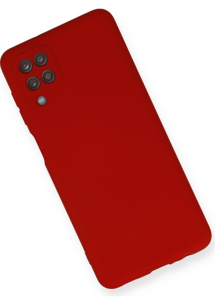 Samsung Galaxy A12 Kılıf Lansman Içi Kadife Lüx Tasarım Silikon Kapak - Kırmızı modelleri