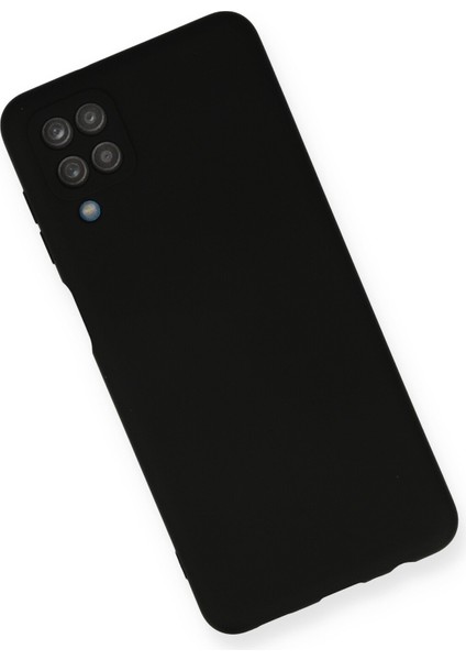 Samsung Galaxy A12 Kılıf Lansman Içi Kadife Lüx Tasarım Silikon Kapak - Siyah modelleri