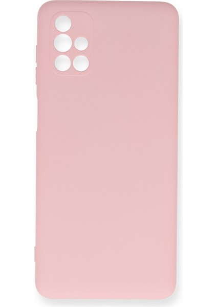 Samsung Galaxy M51 Kılıf Nano Içi Kadife Silikon - Pembe