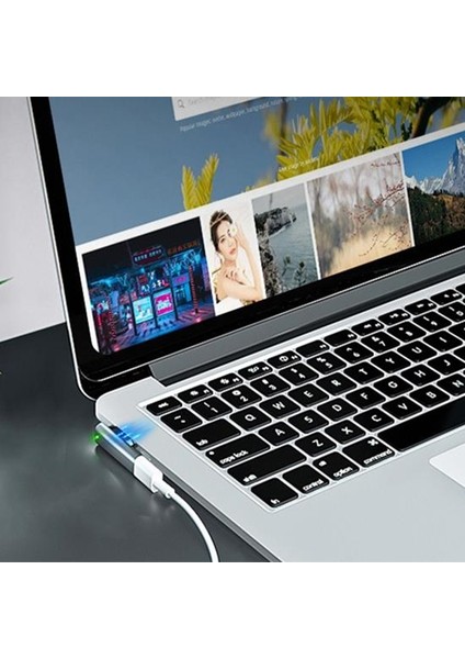 Magsafe 2 5A Type C Pd Mıknatıslı Dönüştürücü Şarj Başlık MacBook Air/pro