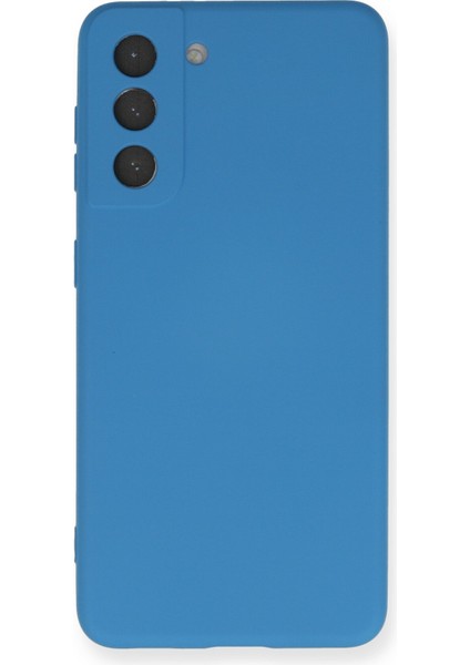 Samsung Galaxy S21 Kılıf Nano Içi Kadife Silikon - Mavi