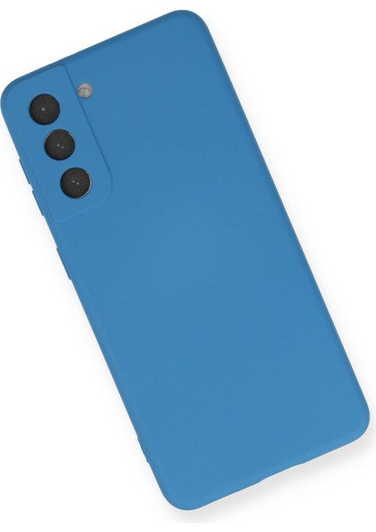 Samsung Galaxy S21 Kılıf Nano Içi Kadife Silikon - Mavi modelleri