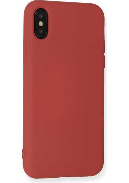 Apple Iphone x Kılıf Nano Içi Kadife Silikon - Kiremit modelleri