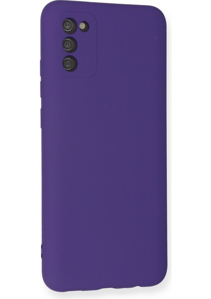 Samsung Galaxy A02S Kılıf Lansman Içi Kadife Lüx Tasarım Silikon Kapak - Mor modelleri