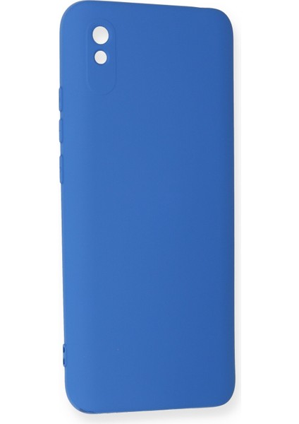 Xiaomi Redmi 9A Kılıf Nano Içi Kadife Silikon - Mavi modelleri