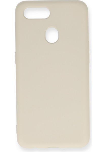 Oppo Ax7 Kılıf Nano Içi Kadife Silikon - Kemik