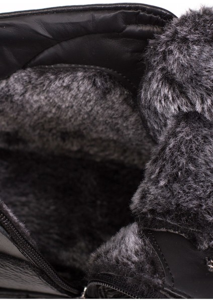 Deri Içi Kürklü Fermuarlı Erkek Deri Bot fırsatları