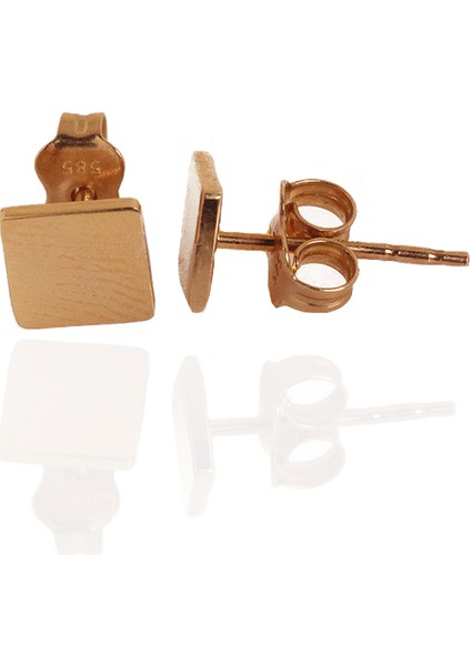 Adil Idil Kuyumculuk 14 Ayar Kare Kesim Plaka Küpe fiyatları