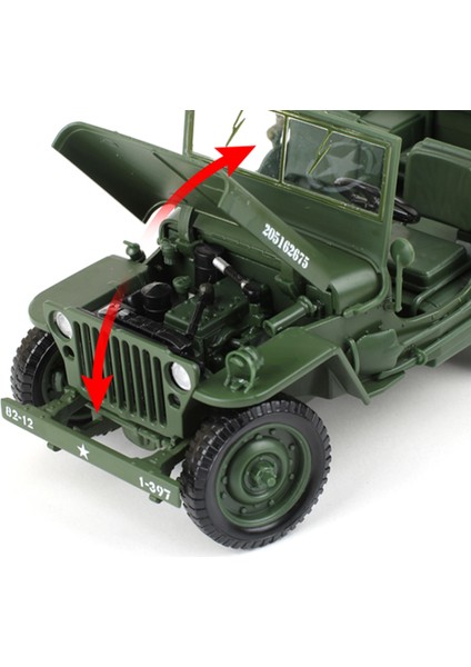 685006 1/18 Askeri Jeep Oyuncak Araba Askeri Taktikler (Yurt Dışından)