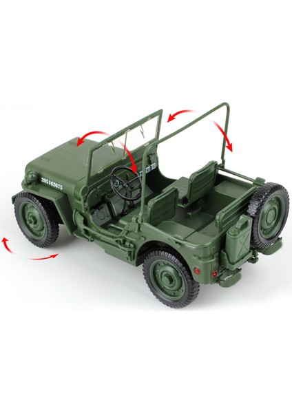 685006 1/18 Askeri Jeep Oyuncak Araba Askeri Taktikler (Yurt Dışından)