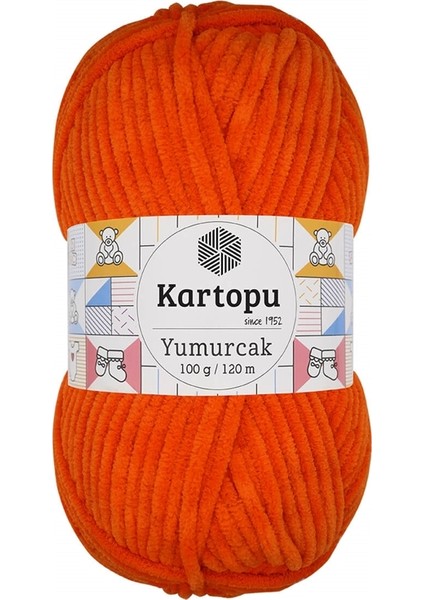 Yumurcak K205 Turuncu Kadife El Örgü Ipliği