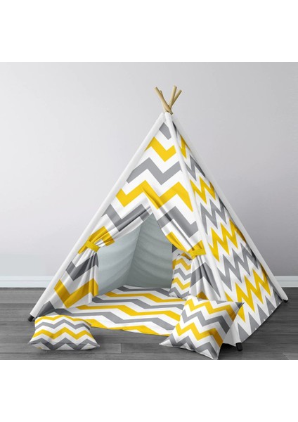 Dijital Baskılı Kızıldereli Çocuk Bebek Odası Oyun Çadırı Model: 126