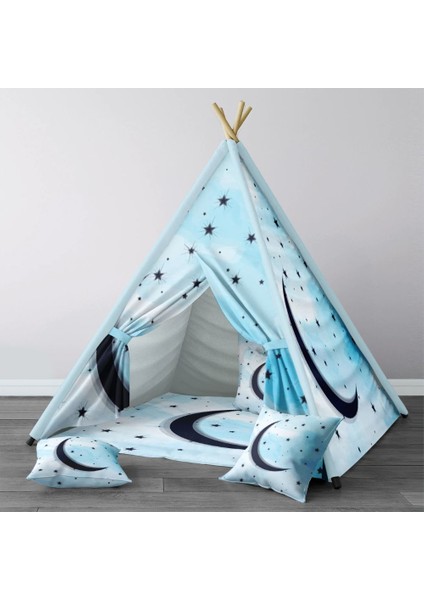 Dijital Baskılı Kızıldereli Çocuk Bebek Odası Oyun Çadırı Model: 209