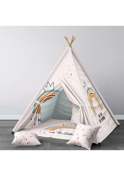 Dijital Baskılı Kızıldereli Çocuk Bebek Odası Oyun Çadırı Model: 235