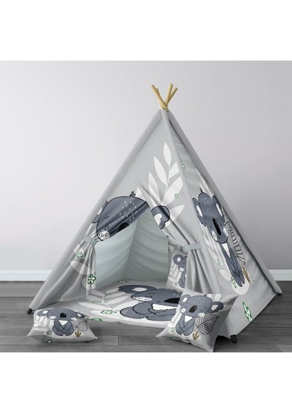 Dijital Baskılı Kızıldereli Çocuk Bebek Odası Oyun Çadırı Model: 177