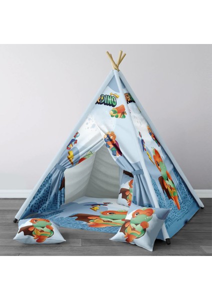 Dijital Baskılı Kızıldereli Çocuk Bebek Odası Oyun Çadırı Model: 169