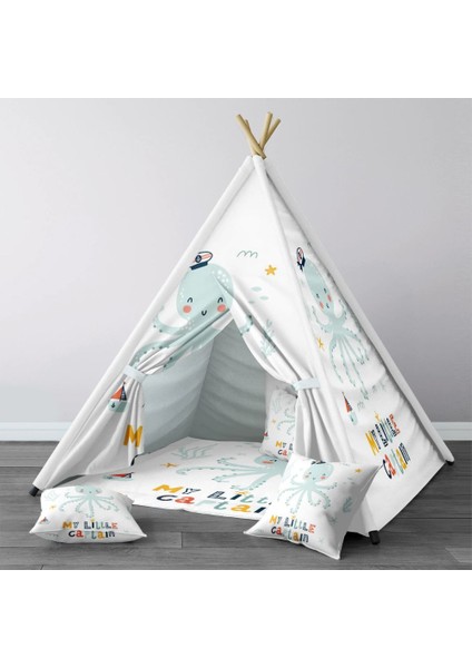 Dijital Baskılı Kızıldereli Çocuk Bebek Odası Oyun Çadırı Model: 1412