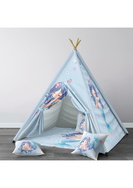 Dijital Baskılı Kızıldereli Çocuk Bebek Odası Oyun Çadırı Model: 250