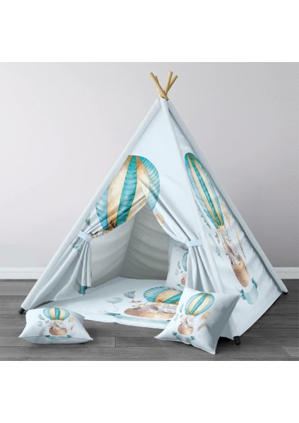 Dijital Baskılı Kızıldereli Çocuk Bebek Odası Oyun Çadırı Model: 129