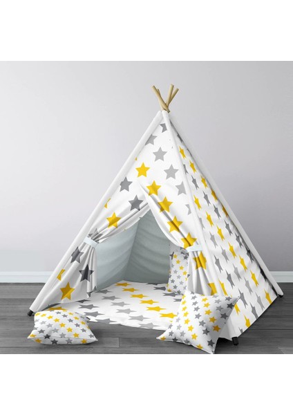 Dijital Baskılı Kızıldereli Çocuk Bebek Odası Oyun Çadırı Model: 127