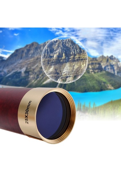 Deri Çantası ile 25X30 Monoküler Görme Teleskop Altın (Yurt Dışından)