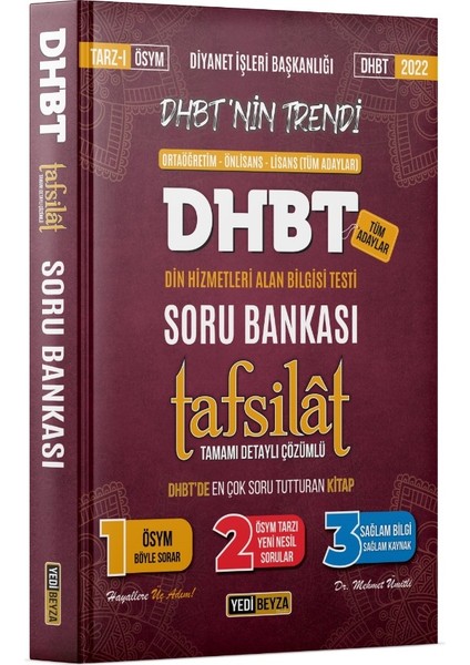 Dhbt Tafsilât Tamamı Çözümlü Soru Bankası