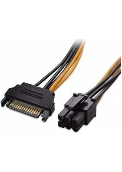 Sata 15 Pin Erkek To 6 Pin VGA Power Kablo 6 Pin Ekran Kartı Güç Kablosu fiyatları