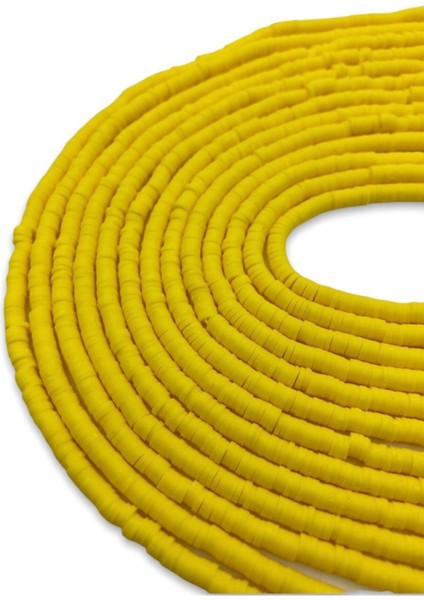 4mm Sarı Renk Polimer Kil Fimo Boncuk DIZISI,40CM Hamur Boncuk Fimo Dizi fiyatları