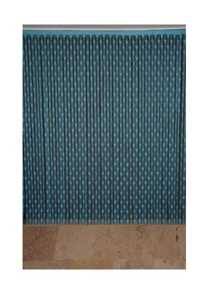 Kalpli Model Turkuaz Renk İp Perde Hazır İp Perde 300 x 280 cm.