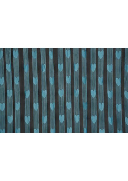 Kalpli Model Turkuaz Renk İp Perde Hazır İp Perde 300 x 280 cm. modelleri