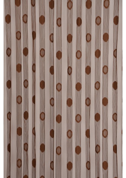 Küçük Puanlı Model Acı Kahve Renk İp Perde Hazır Düğmeleri Dikilmiş İp Perde 300 x 270 cm. fiyatları