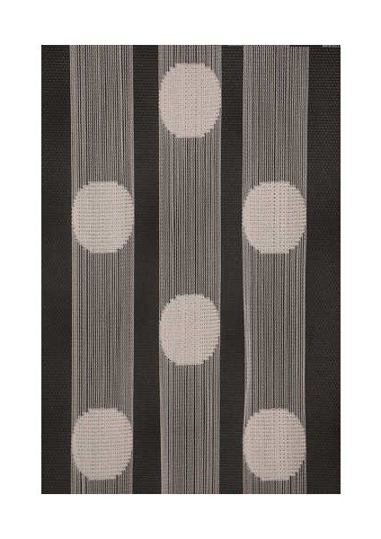Puanlı Model Krem Renk İp Perde Hazır Düğmeleri Dikilmiş İp Perde 300 x 280 cm.