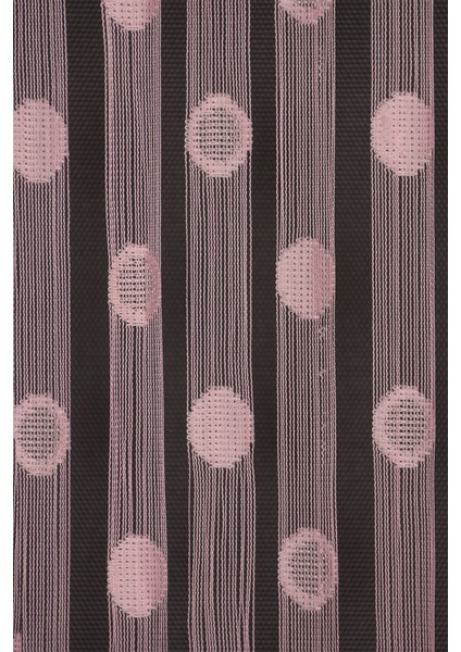 Küçük Puanlı Model Pembe Renk İp Perde Hazır Düğmeleri Dikilmiş İp Perde 300 x 270 cm. modelleri