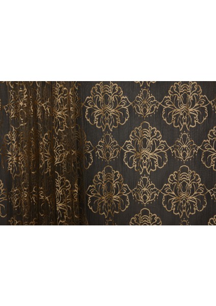 Örümcek Çift Renk Gold İp Perde Hazır Düğmeleri Dikilmiş İp Perde 300 x 270 cm.
