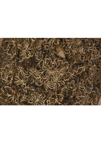 Örümcek Çift Renk Gold İp Perde Hazır Düğmeleri Dikilmiş İp Perde 300 x 270 cm.