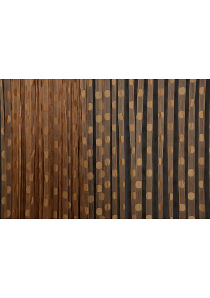 Puanlı Model Gold Renk İp Perde Hazır Düğmeleri Dikilmiş İp Perde 300 x 270 cm. indirimleri