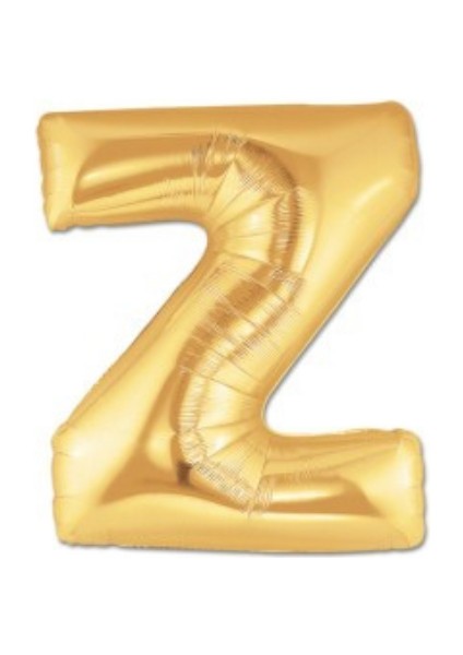 Z Harfi Altın Renk Folyo Balon 100 cm