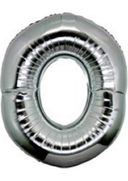 O Harfi Gümüş Renk Folyo Balon 100 cm