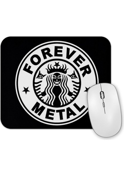 Metal Forever Black Mouse Pad