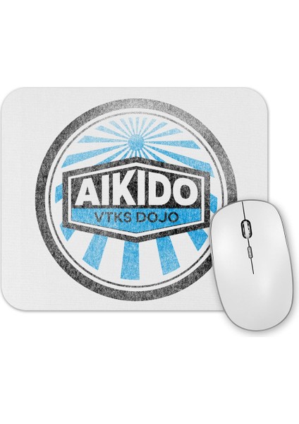 Logo Distress Aıkıdo Mouse Pad
